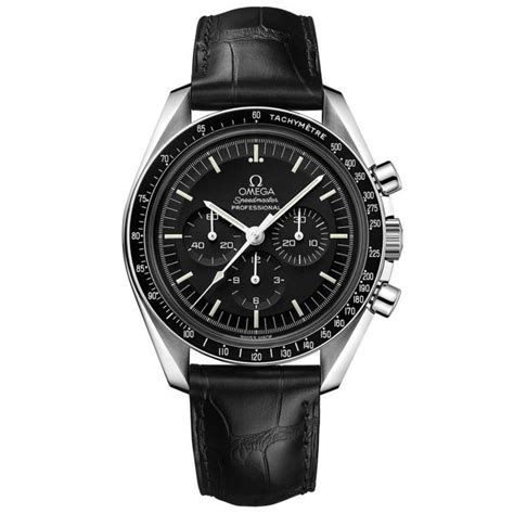 omega watches black leather strap.